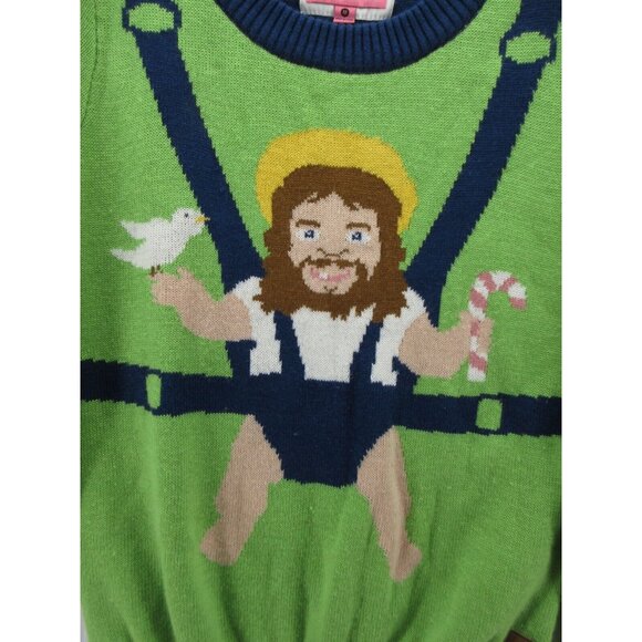 Tipsy Elves Sweater Medium Baby Jesus Ugly Christmas Holiday Pullover - Picture 2 of 11